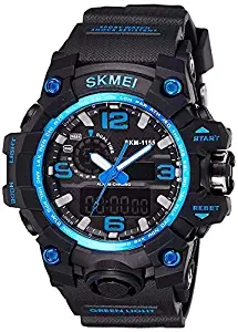 Analogue Digital Black Dial Men's Watch Ad1155 Blue