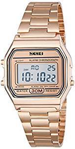 Skmei Digital Gold Dial Unisex Watch 1123GG