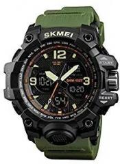 SKMEI Dual Time Analog Digital Black Dial Unisex Watch 1327 Army