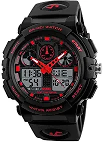 SKMEI Dual Time Analog Digital Sports Black Dial Unisex Watch Gmarks 1270
