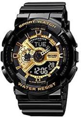 SKMEI Men's Digital Sports Watch, LED Square Large Face Analog Quartz Wrist Watch with Multi Time Zone Waterproof Stopwatch 1834/1835