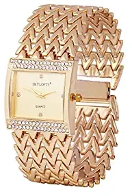 18K Gold Plated Metallic Strap Bracelet Women Watches Watches for Girls