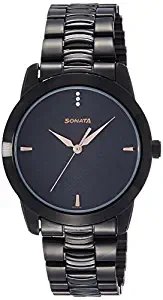 Sonata Analog Black Dial Men's Watch NM7924NM01 / NL7924NL01