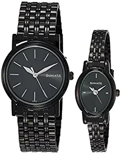 Sonata Analog Black Dial Unisex's Watch NK11418100NM01