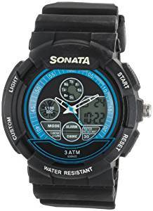 Sonata Analog Digital Black Dial Men's Watch 7997PP04J