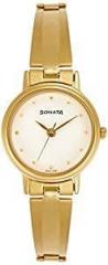 Sonata Analog White Dial Women's Watch NM8096YM04 / NL8096YM04