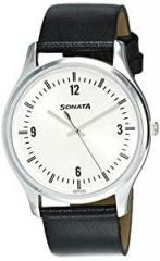 Sonata Essentials Analog Silver Dial Men's Watch NM77082SL01W/NN77082SL01W