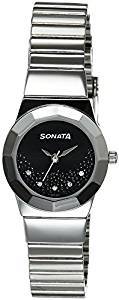 Sonata Eva Analog Black Dial Women's Watch 8981SM01