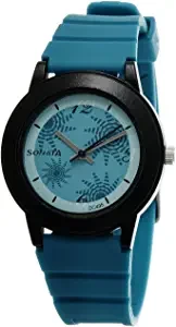 Fashion Fibre Analog Turquoise Dial Women's Watch NJ8992PP01C