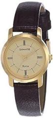 Sonata Light Champagne Dial Analog watch For Women NR87018YL01W