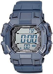 Sonata Ocean Series III Digital Grey Dial Unisex Watch 77025PP03J