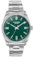 Sonata Poze Quartz Analog Green Dial Metal Strap Watch for Men_SP70033SM01W