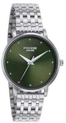 Sonata Poze Quartz Analog Green Dial Stainless Steel Strap Watch for Women SP80017SM01