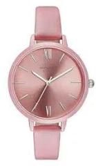 Sonata Poze Quartz Analog Pink Dial Leather Strap Watch for Woman_SP80075KL01W