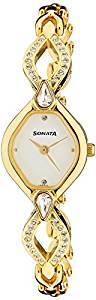 Sonata Sona Sitara Analog White Dial Women's Watch NF8063YM03