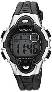 Sonata Super Fibre Digital Grey Dial Unisex Watch 87012PP04