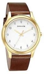 Sonata White Dial Analog watch For Men NR7135YL01