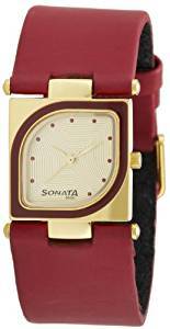 Sonata Yuva Analog Gold Dial Women's Watch ND8919YL04A