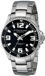 Stuhrling Original Aquadiver Analog Black Dial Men's Watch 395.33B11