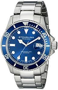 Stuhrling Original Aquadiver Analog Blue Dial Men's Watch 417.03