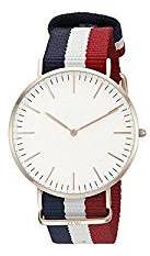 Style Feathers Analogue White Dial Unisex Watch Dw Blue White Red 001