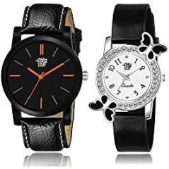 SWADESI STUFF Embellished & Studded Dial Analogue Black & White Dial Unisex Watch Black & White Dial Black Colored Strap