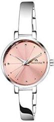 SWISSTONE Analog Women's Watch Pink Dial Silver Colored Strap