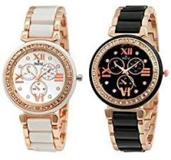 SWISSTYLE Analogue Women's Watch White Dial White Colored Strap Pack of 2