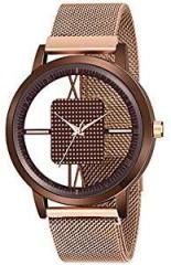 Talgo Brown Open Dial Mesh Magnet Casual New Watch for Men Strap Analog Watch for Men & Boys
