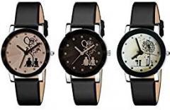 The Shopoholic Analogue Women's Watch Multicolored Dial Pack of 3