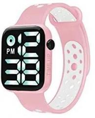 Time Up Time Up LED Digital Dial Display Waterproof Smart Design Dual Color Kids Watch for Boys & Girls Age 5 15 Years WRT X Peach White