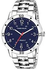 TIMEWEAR Analog Minute Track Dial Stainless Steel Chain Watch for Men