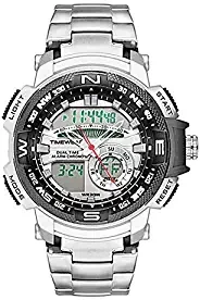 Analogue Digital Sports Stainless Steel Chain Watch for Men & Boys TIMEWEAR 1514G