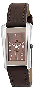 Analogue Women's Watch Brown Dial Brown Colored Strap