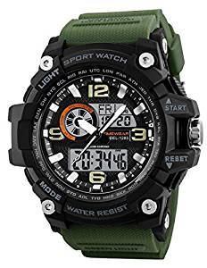 Timewear Military Series Analogue Digital Black Dial Watch for Men & Boys 1283 Green