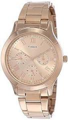 TIMEX Analog Gold Dial Women's Watch TW000Q810 Stainless Steel, Pink Strap