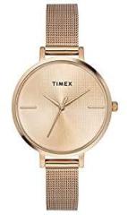TIMEX Analog Rose Gold Dial Women's Watch TWEL155SMU06