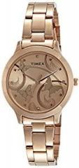 TIMEX Analogue Gold Dial Women's Watch Tw000T610
