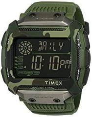 TIMEX Command Shock 54mm Olive Green Resin Strap Watch TW5M20400