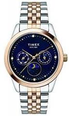 TIMEX Moon Phase Multifunction Analog Blue Dial Women's Watch TWEL13107