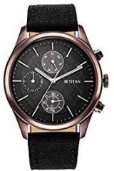 Titan Analog Black Dial Men's Watch 1805QP01