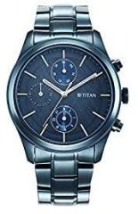 Titan Analog Blue Dial Men's Watch 1805QM01