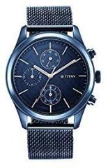 Titan Analog Blue Dial Men's Watch 1805QM02