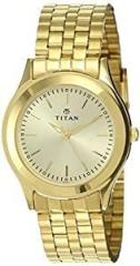 Titan Analog Gold Dial Men's Watch NL1648YM02/NP1648YM02
