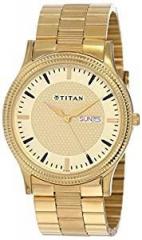 Titan Analog Gold Dial Men's Watch NL1650YM04