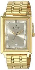 Titan Analog Gold Dial Men's Watch NL1715YM02/NR1715YM02
