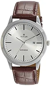 Titan Analog Silver Dial Men's Watch NL1584SL03