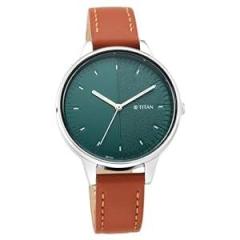 Titan Analog Watch for Women| Brown Color Watch| Perfect Gift Option | with Leather Strap | Round Dial | Elegant Look| High Quality & Water Resistant