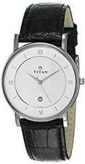 Titan Analog White Dial Unisex's Watch NL9162SL04
