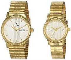Titan Bandhan Analog Champagne Dial Couple's Watch NM15802490YM04/NN15802490YM04